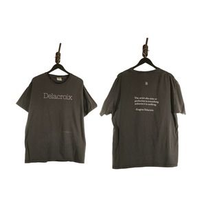 Delacroix Artist T Shirt Men's XL Metropolitan Museum of Art MET Quote Black